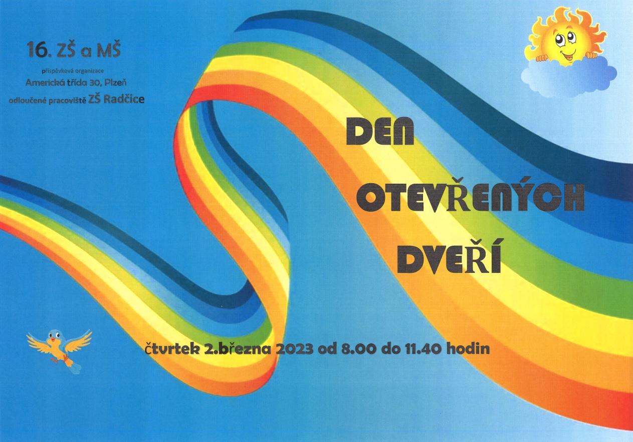 Pozvánka - Den otevřených dveří Základní škola Radčice