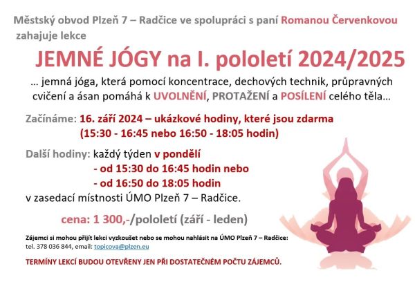 Jemná jóga I. pololetí