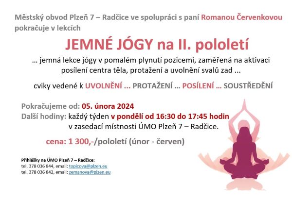 Jemná jóga II. pololetí