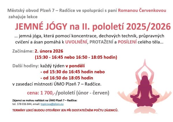 Jemná jóga II. pololetí