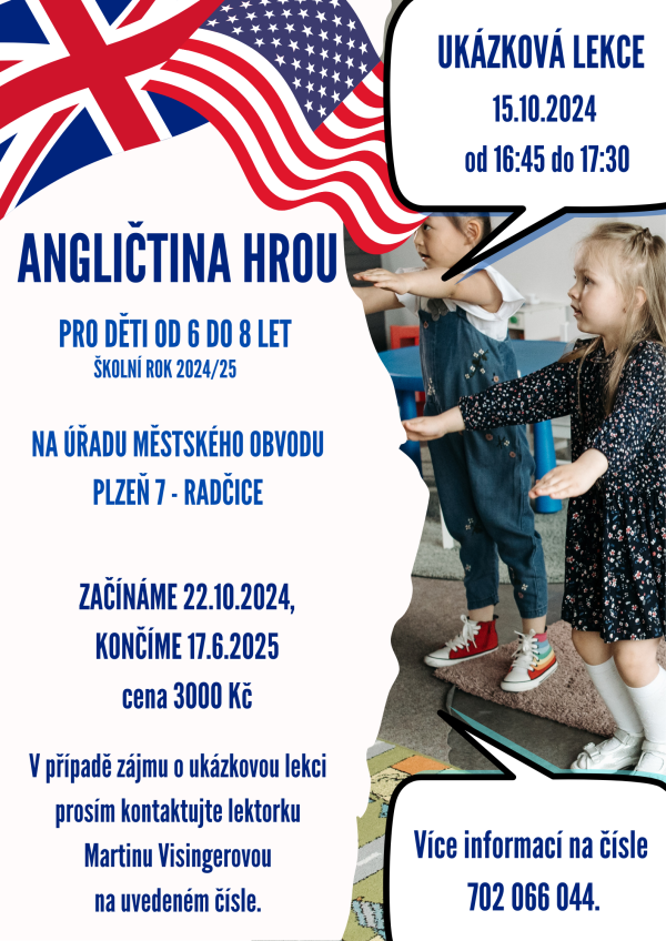 Lekce angličtiny děti 6 až 8