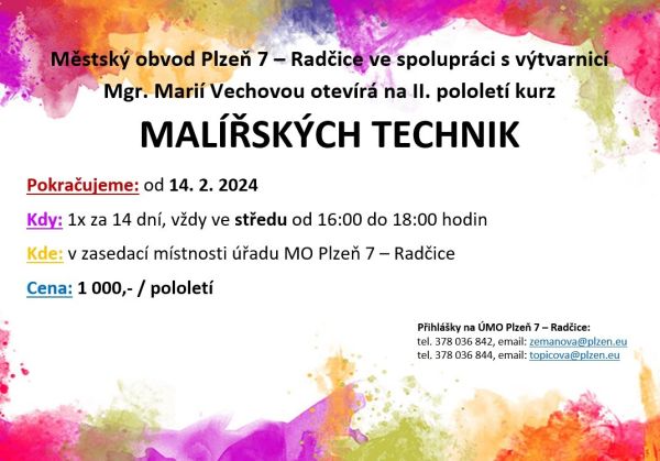 Malířské techniky II. pololetí