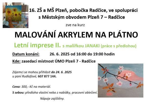 Malování akrylem Letní imprese II