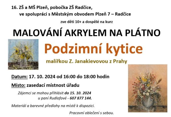 Malování podzimní kytice