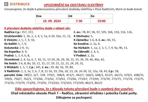Odstávka elektřiny