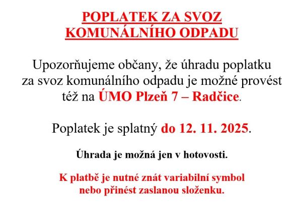Poplatek za svoz komunálního odpadu