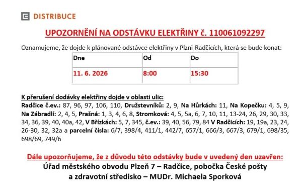 Přerušení dodávky elektřiny