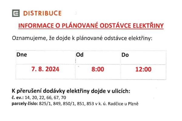 Přerušení elektřiny