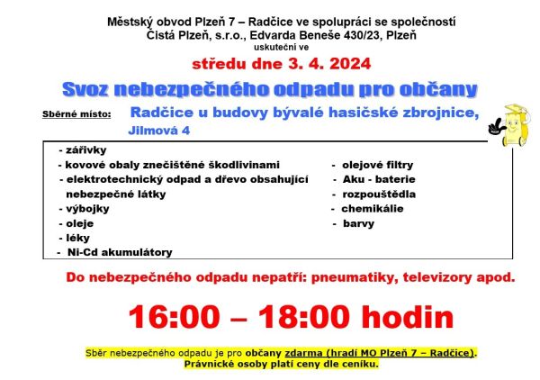 Svoz nebezpečného odpadu