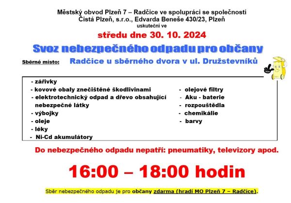 Svoz nebezpečného odpadu