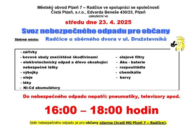 Svoz nebezpečného odpadu