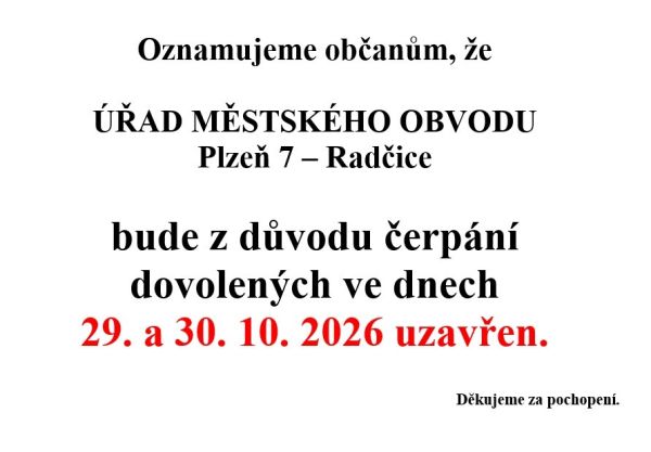 Uzavření úřadu - říjen
