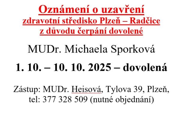 Uzavření zdravotního střediska říjen 2025