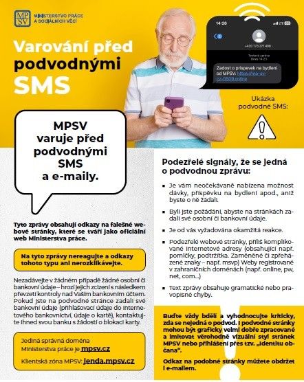 Varování podvodné SMS
