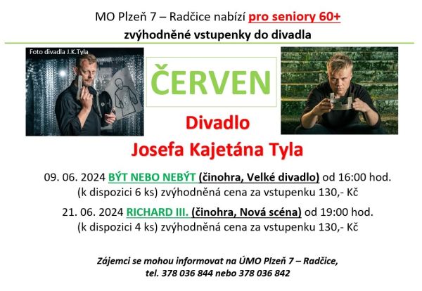 Vstupenky divadlo červen
