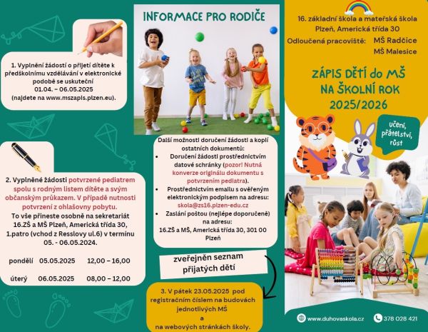 Zápis do MŠ 1